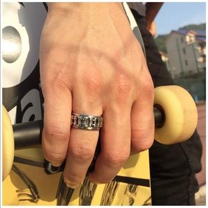 Punk Chain Spinner Stainless Steel Ring